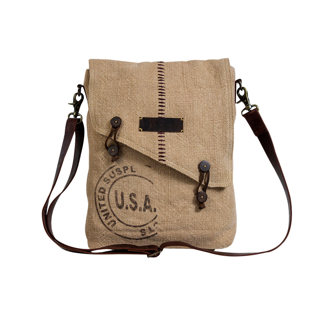 U.S.A. Vintage-Look Shoulder Bag - Myra USA