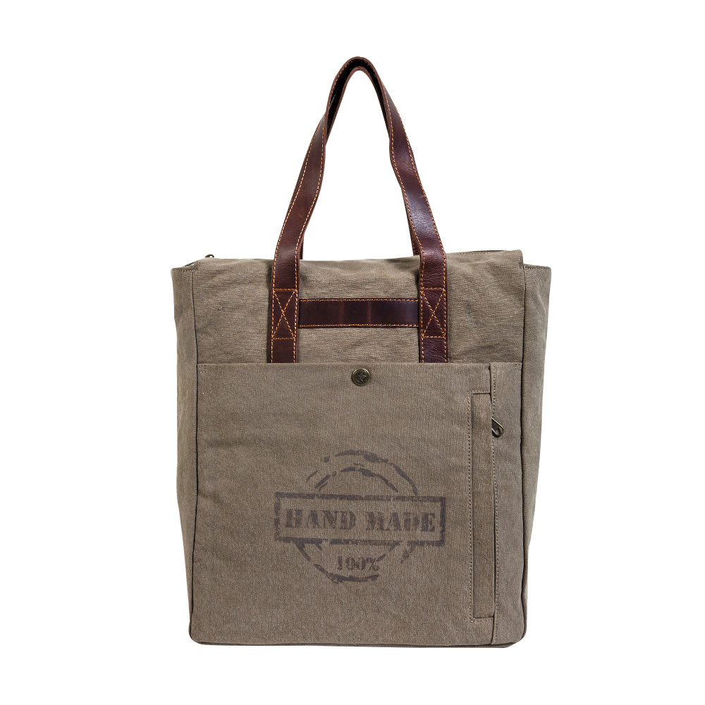 Yesteryear Canvas & Leather Backpack Bag - Myra USA