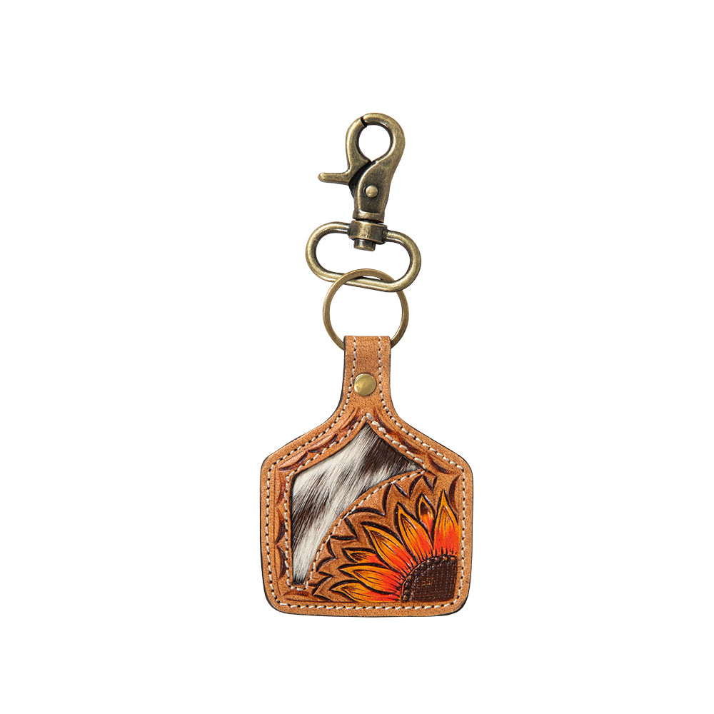 Desert Bloom Hand-Tooled Key Fob - Myra USA
