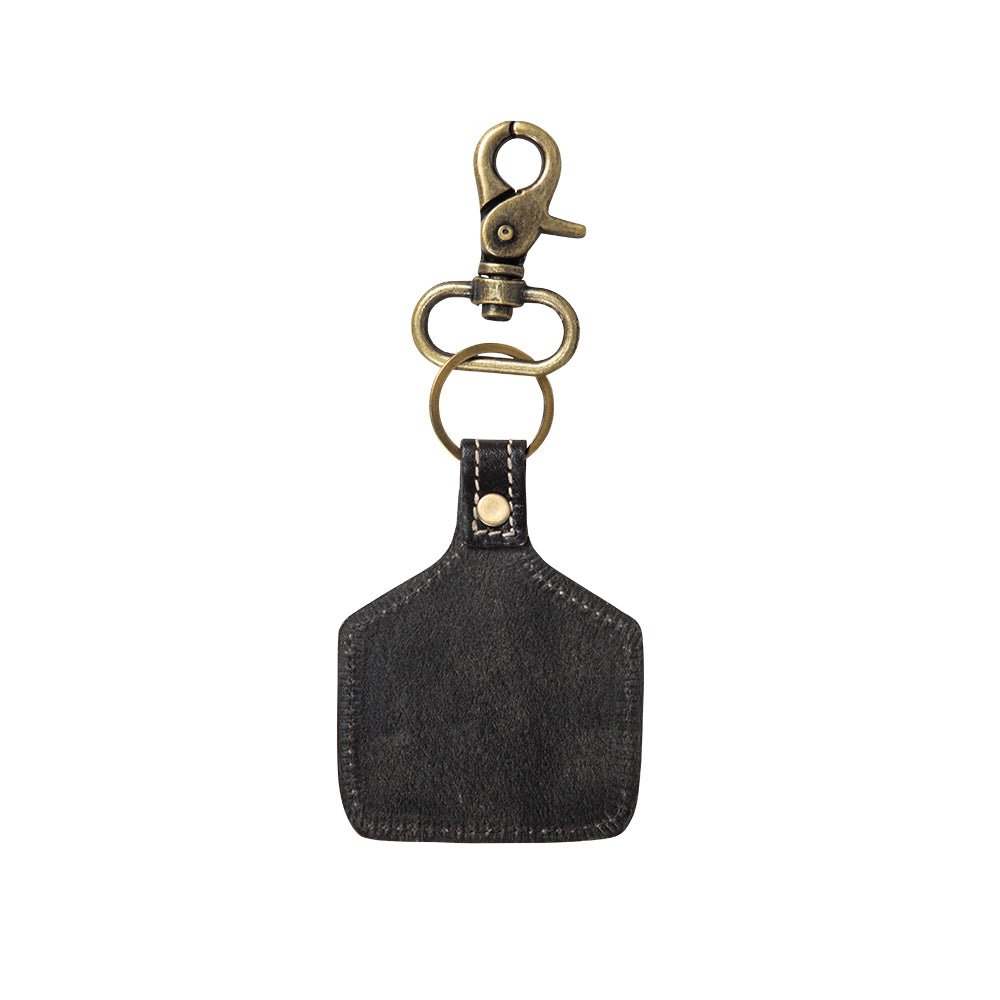 Prickly Pear Blooms Hand-Tooled Key Fob - Myra USA