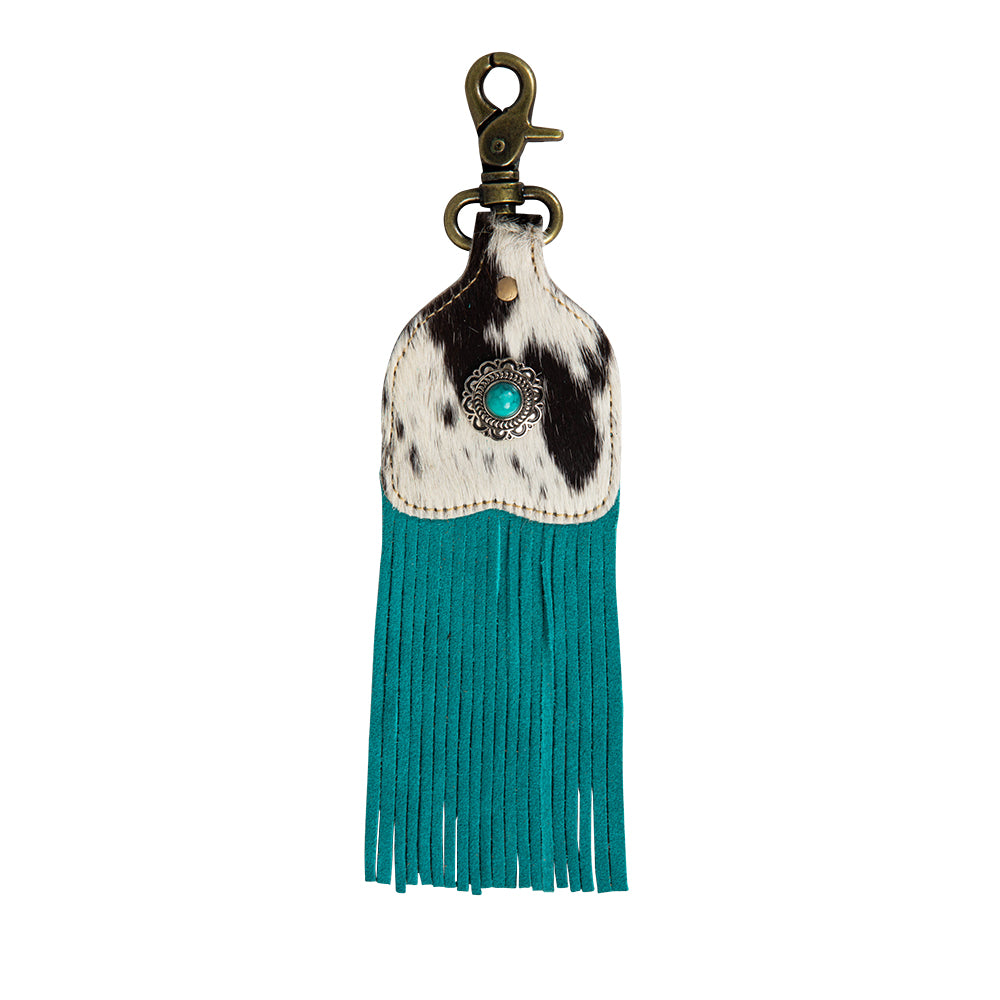 Running River Hairon Hide Fringed Key Fob - Myra USA