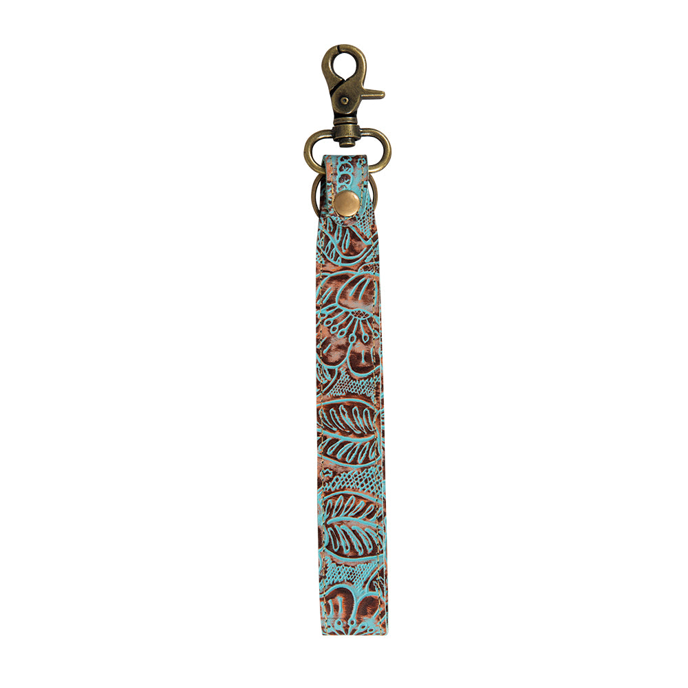 Pathflower Trail Hand-Tooled Key Fob - Myra USA