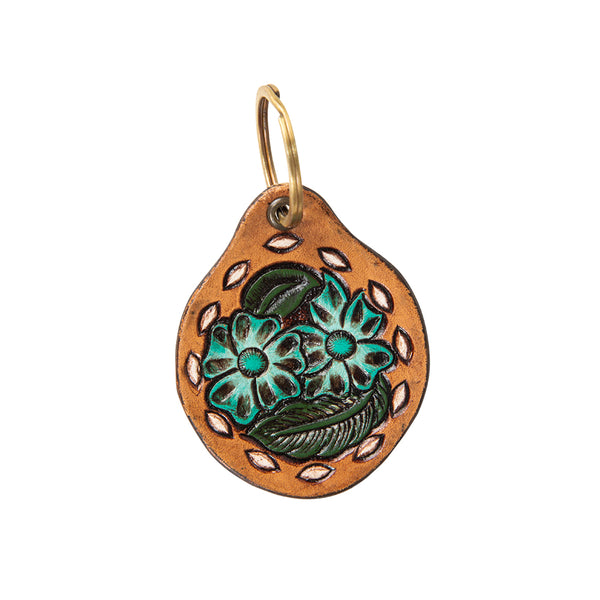 Belle Blooms Hand-Tooled Key Fob - Myra USA