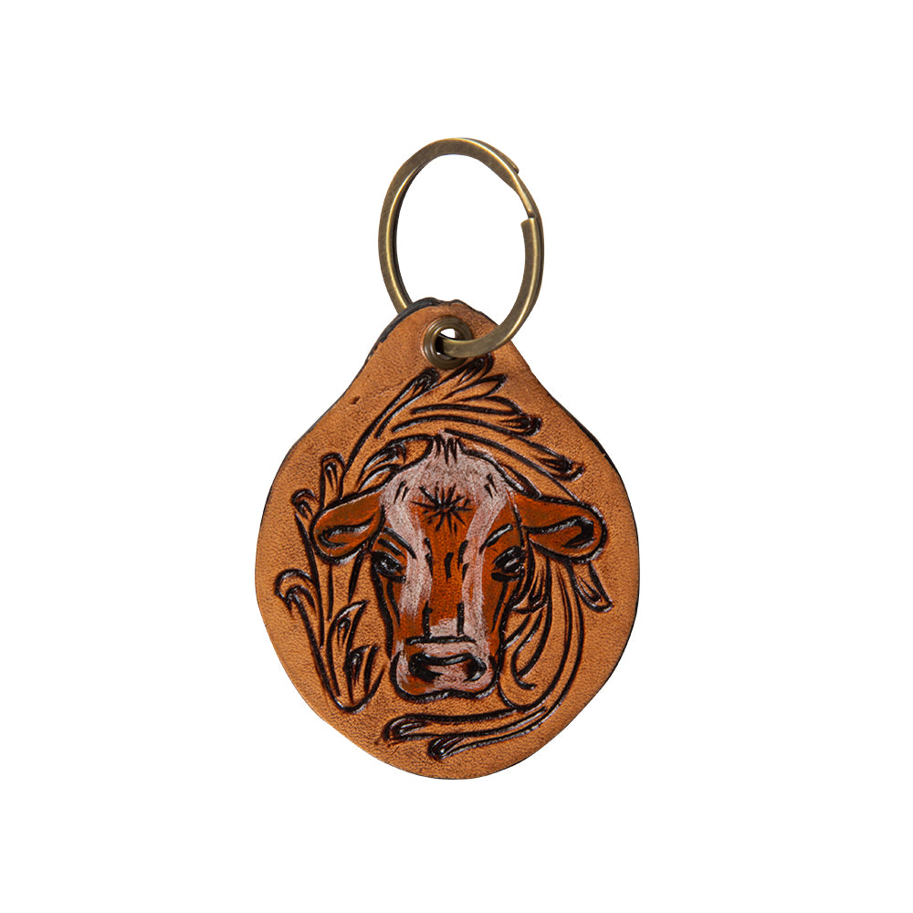 Steer Trail Hand-Tooled Key Fob - Myra USA
