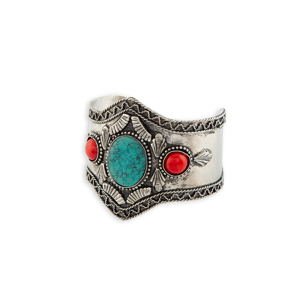 Timeless Beauty Silver Wrist Cuff Bracelet - Myra USA
