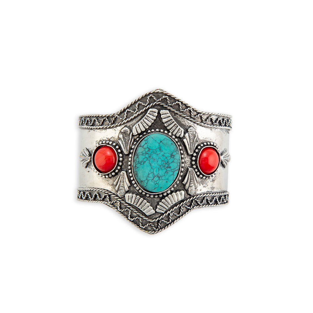 Timeless Beauty Silver Wrist Cuff Bracelet - Myra USA