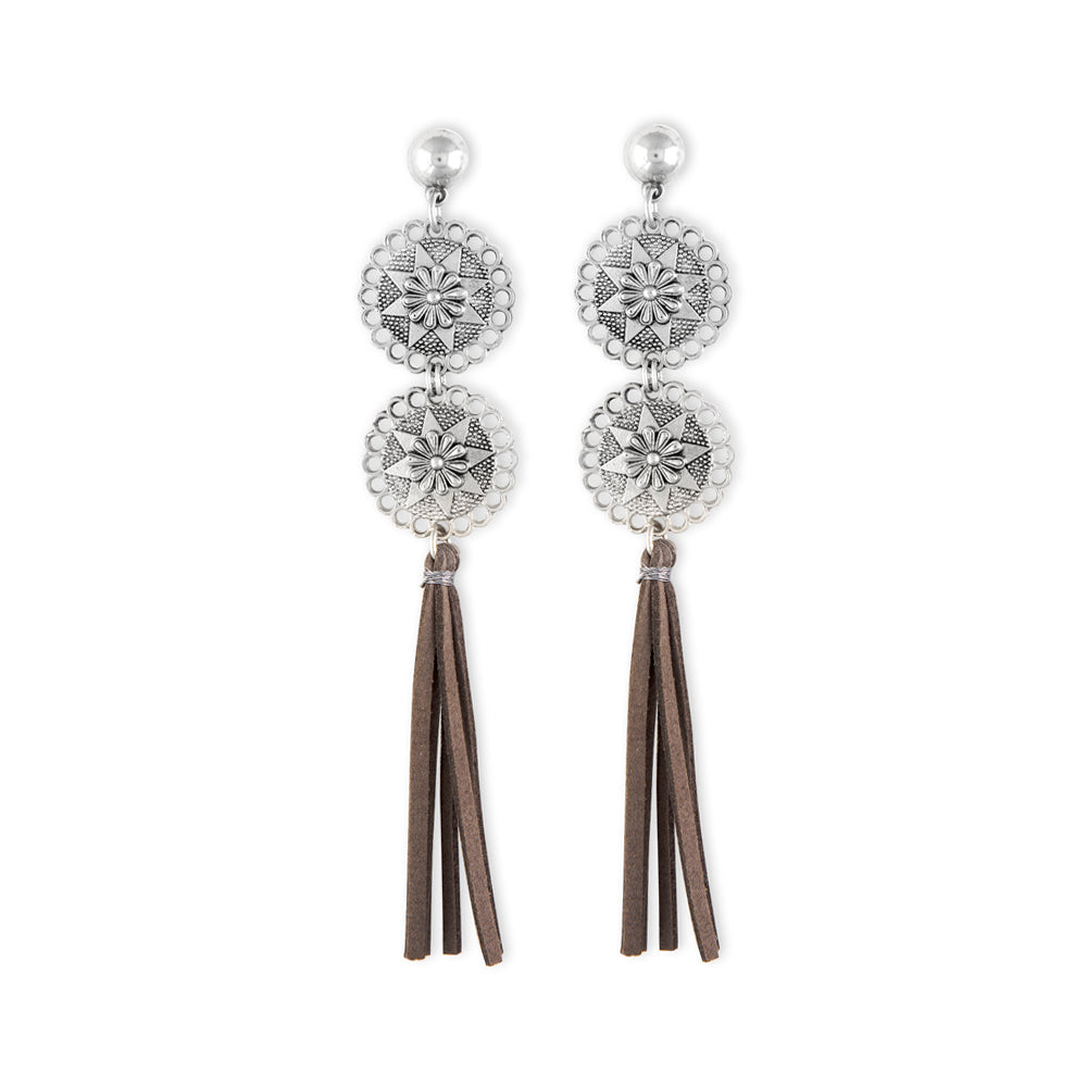 Tribal Stars Tassled Earrings - Myra USA