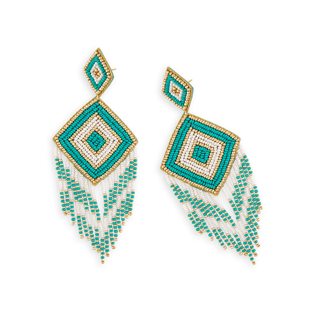 Draped Dreamcatcher Beaded Earrings - Myra USA