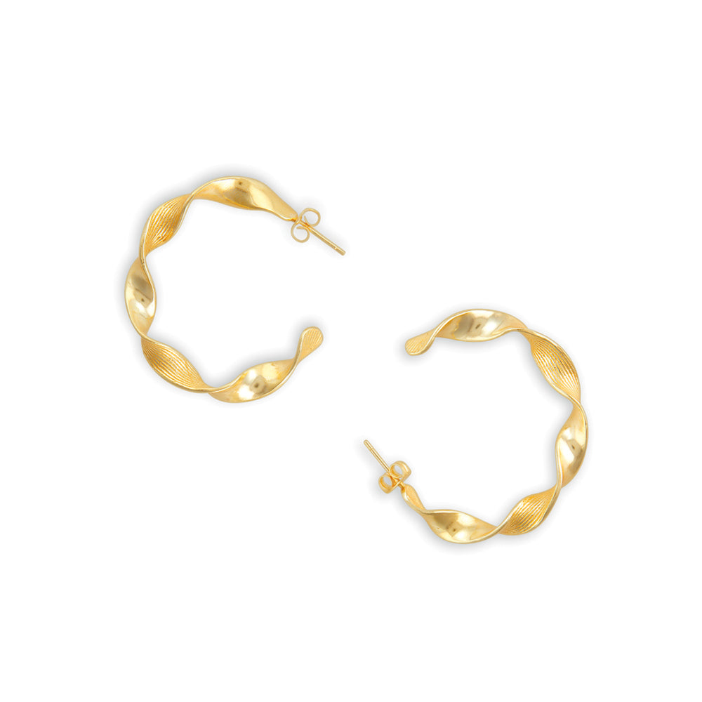 Gleaming Glamour Gold Tone Earrings - Myra USA