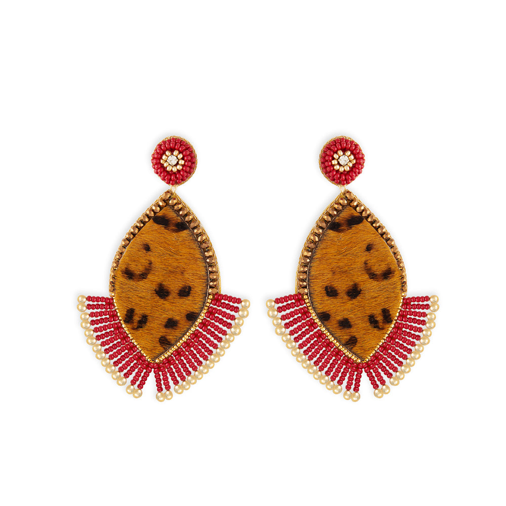 Safari Quest Hide Earrings - Myra USA