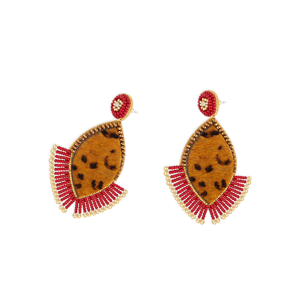 Safari Quest Hide Earrings - Myra USA