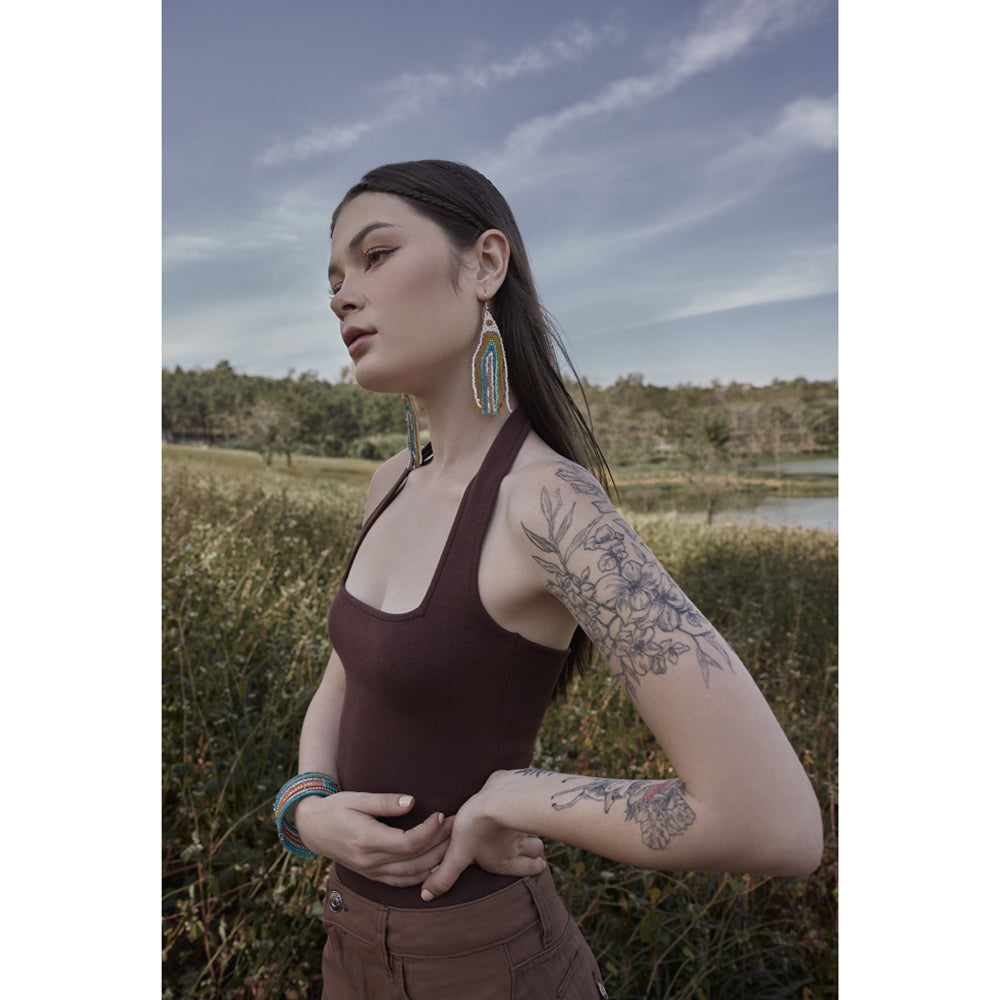 Sun’S Ribbon Beaded Earrings - Myra USA