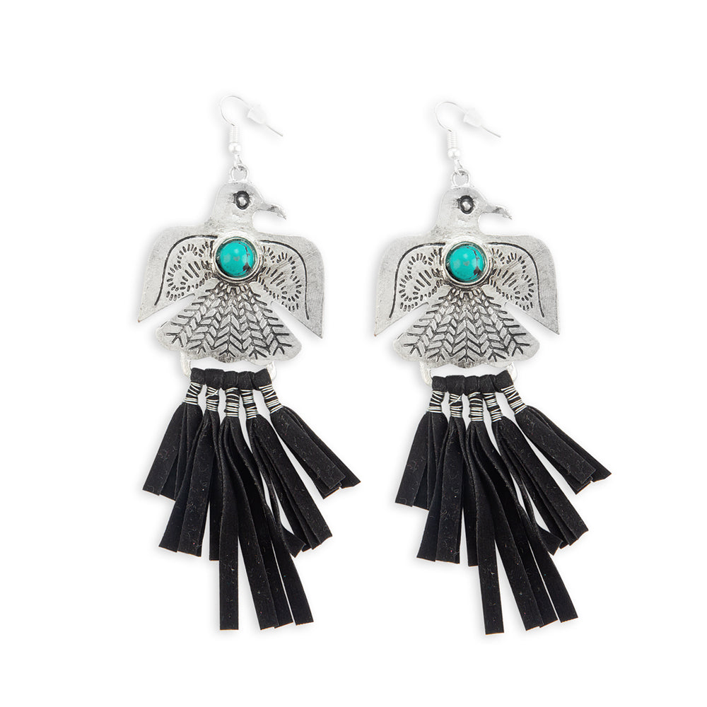 Thunderbird Rising Tassled Earrings - Myra USA
