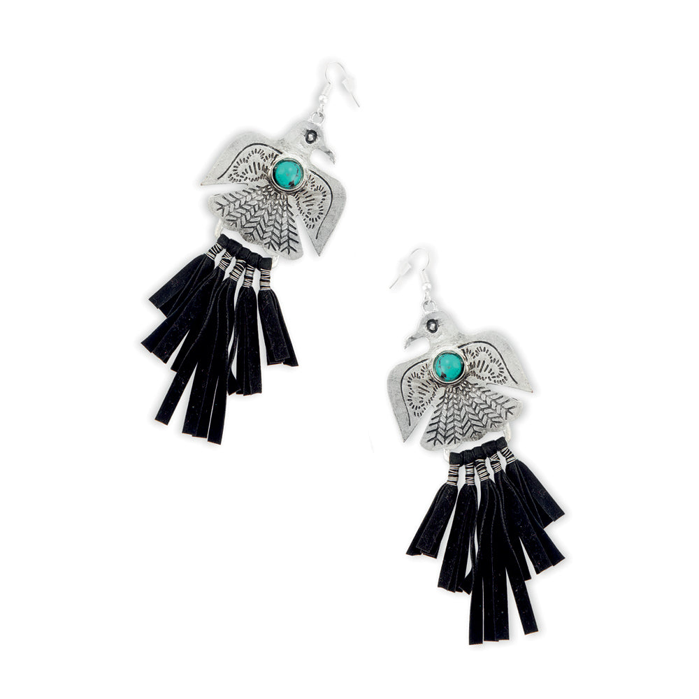 Thunderbird Rising Tassled Earrings - Myra USA