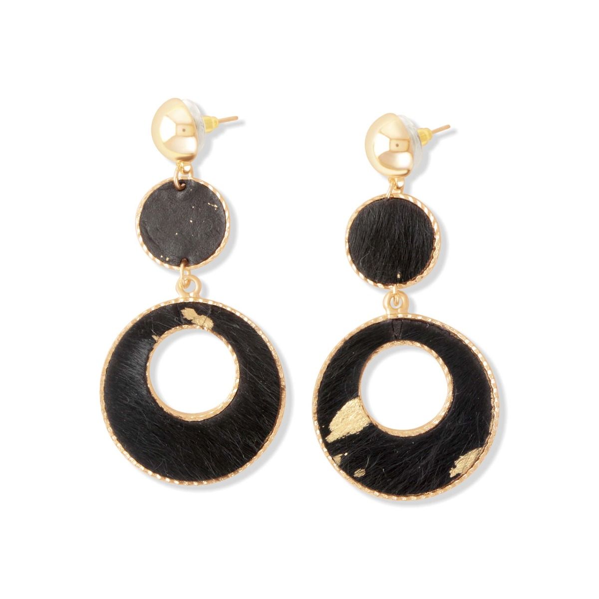 BLACK GOLD-FOIL EARRING - MyraUSA