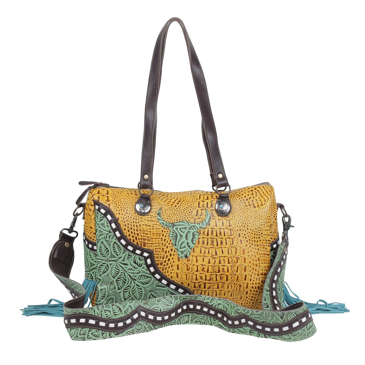 "Taurean Leather & Hairon Bag" Myra Bags