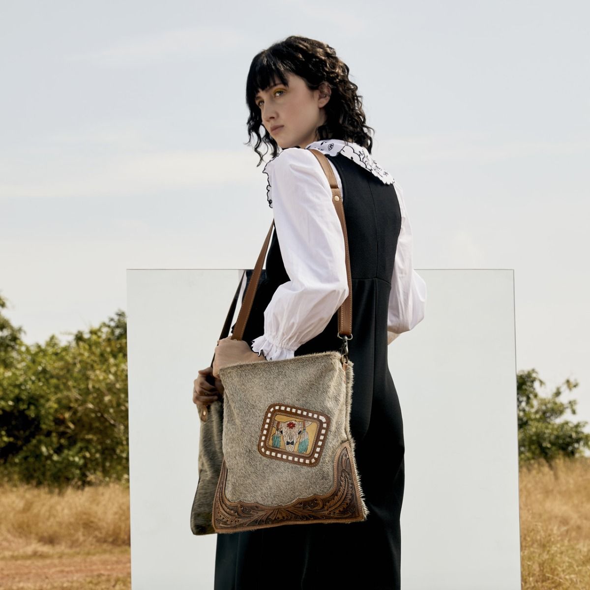 Khadi Hand-Tooled Bag - MyraUSA
