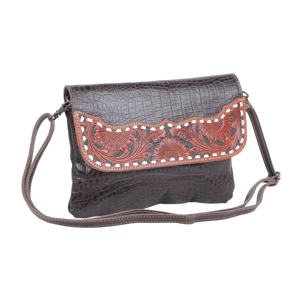 Chocosplash Hand-Tooled Bag - MyraUSA