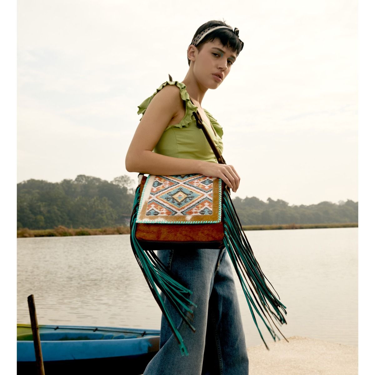 Rangoli Leather & Hairon Bag - MyraUSA