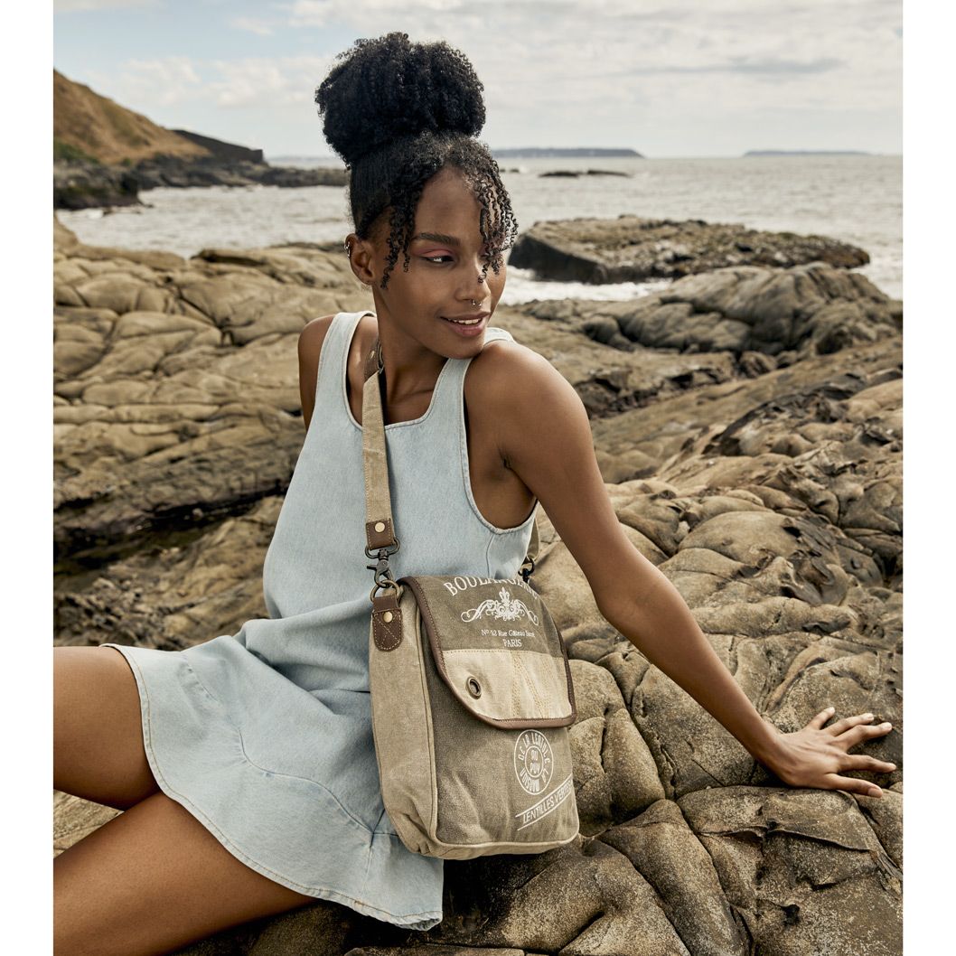 Gray Lacuna Shoulder Bag - MyraUSA