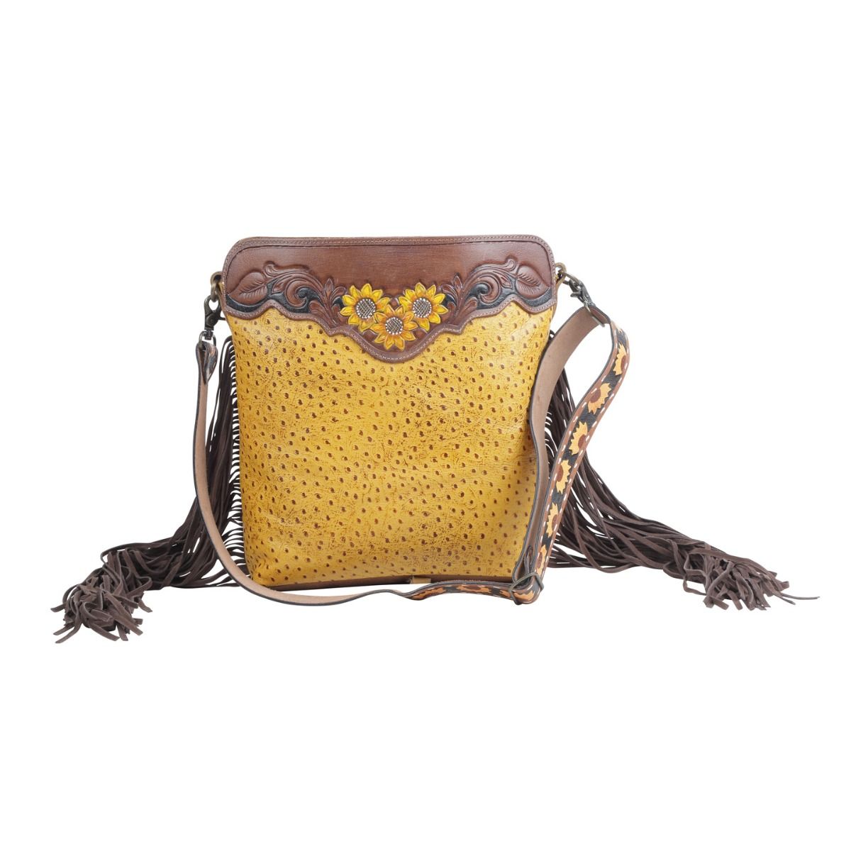 Drops Of Sun Hand-Tooled Bag - MyraUSA