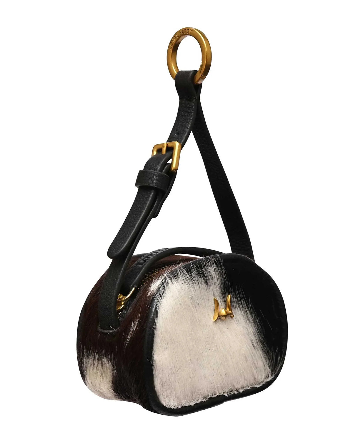 Sophia Micro Bag Charm - Grey cowhide - Myra USA