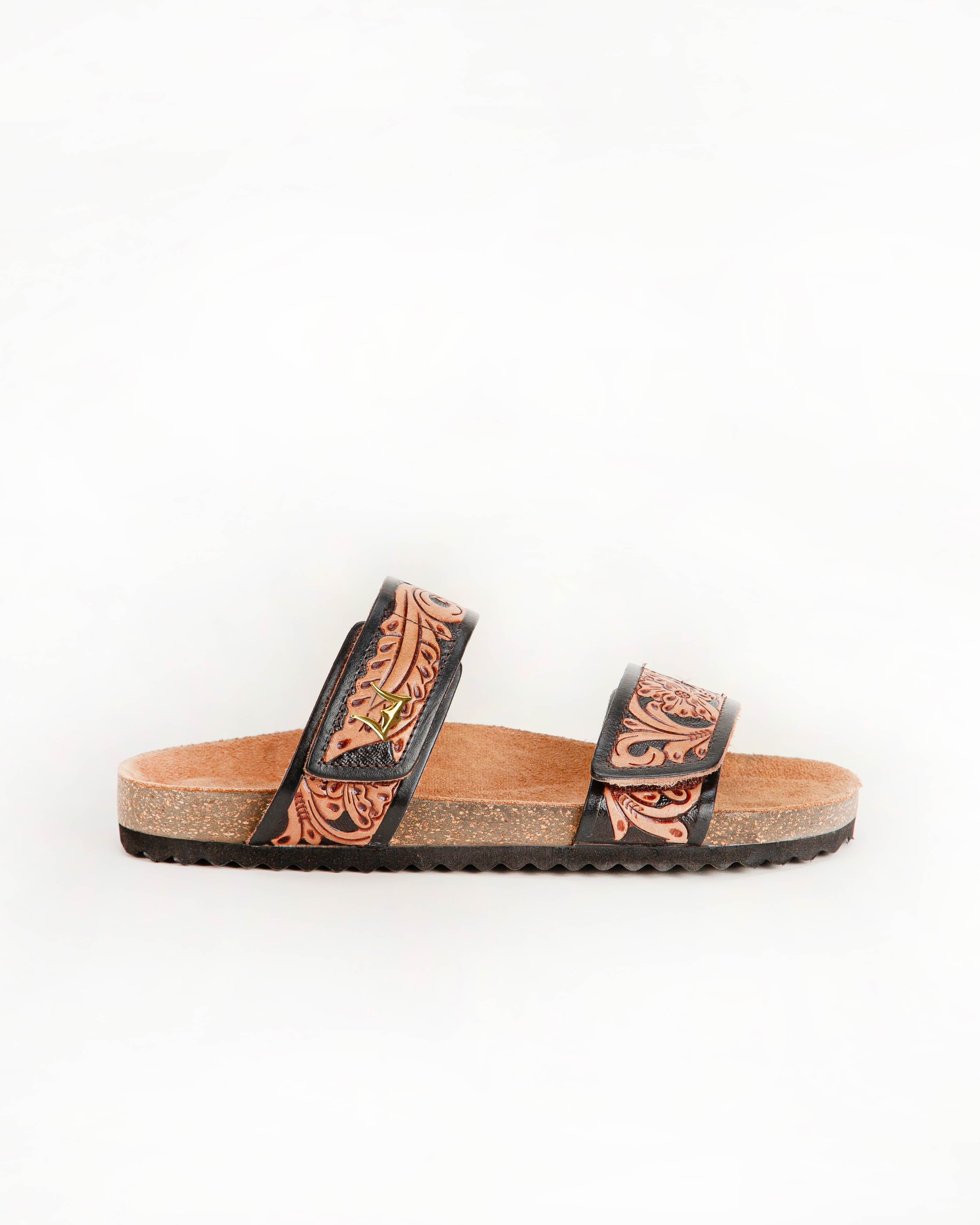 Loyal West Deen Canyon Sandals - Handtooled Leather