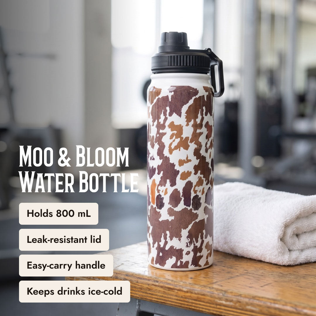 Brown Cowhide Hydration Trio - Lifestyle