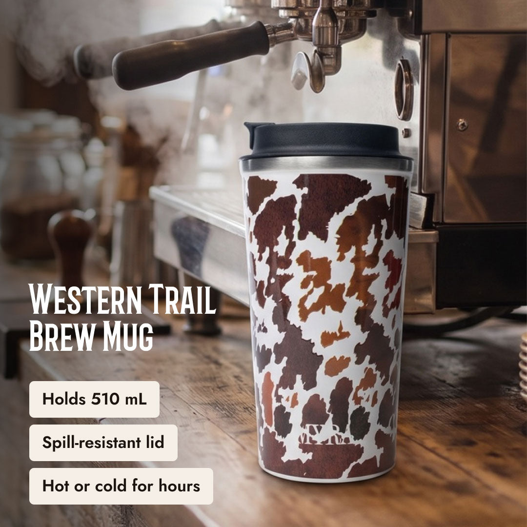 Brown Cowhide Hydration Trio - Lifestyle