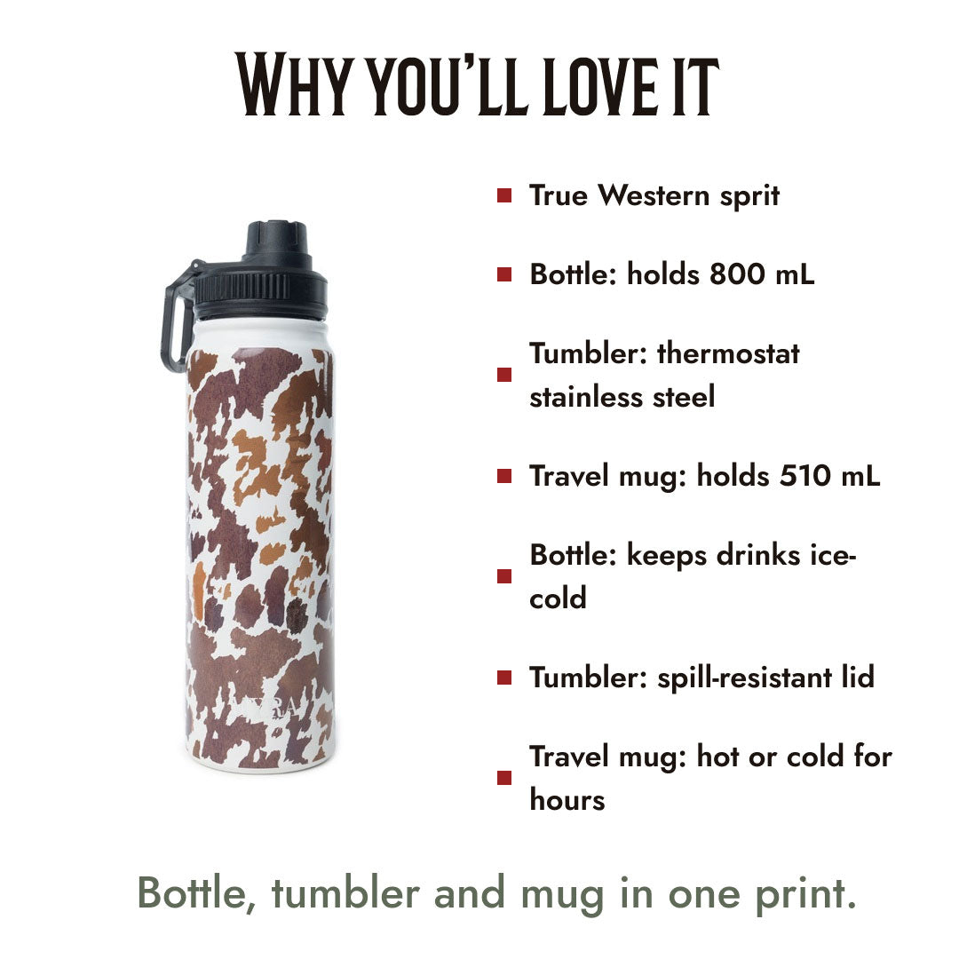 Brown Cowhide Hydration Trio - Features