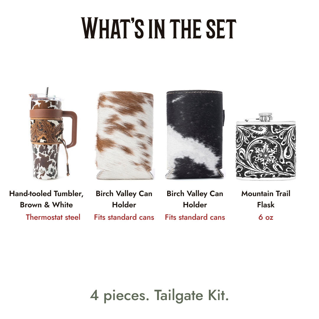 Brown & White Tailgate Trio - What is in the set