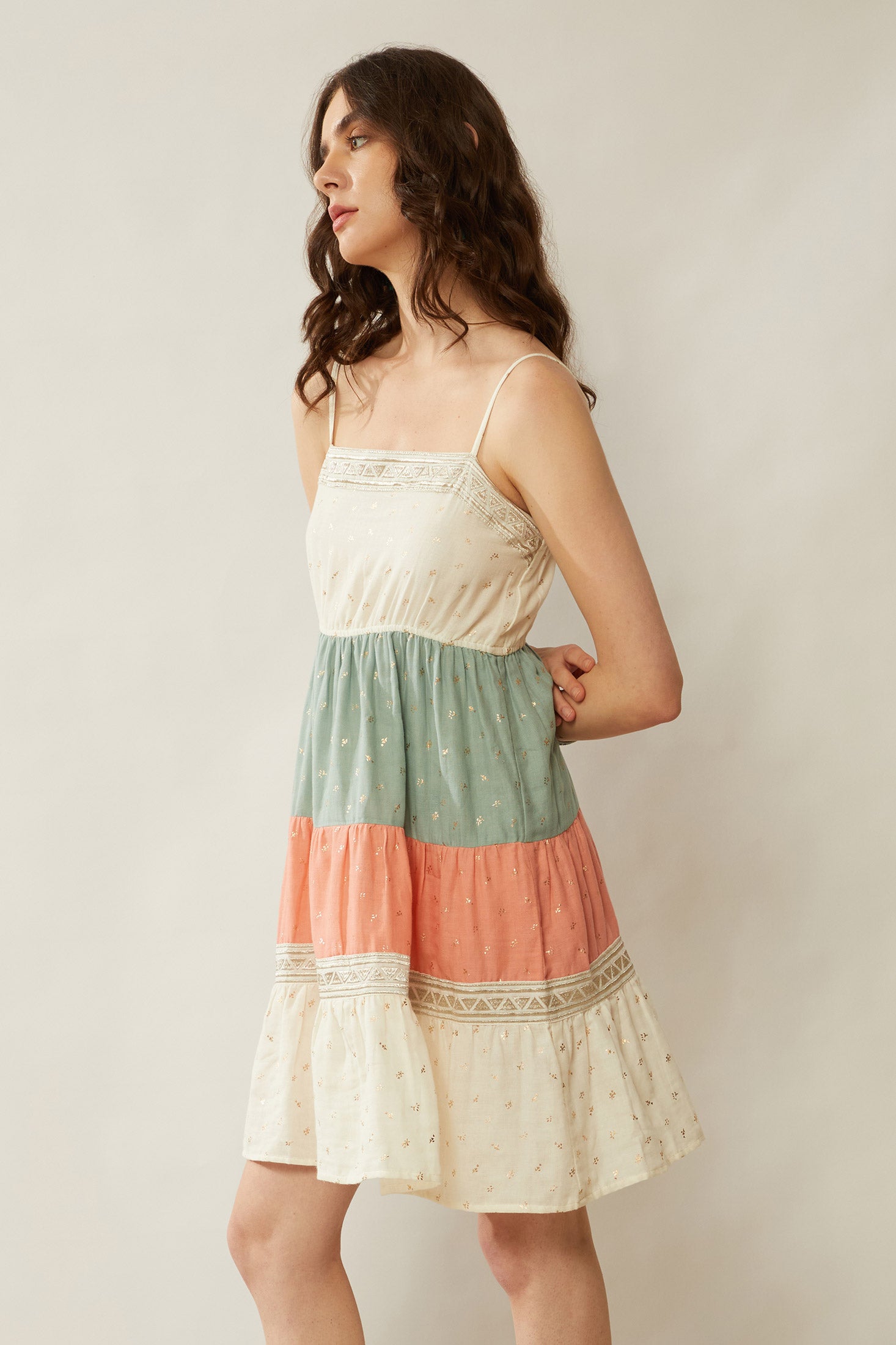 Bohera Judith Anne Color Stripe Babydoll Dress - Myra USA