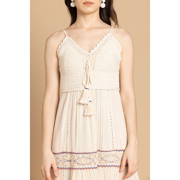Bohera Amore Crochet Full Skirt Dress