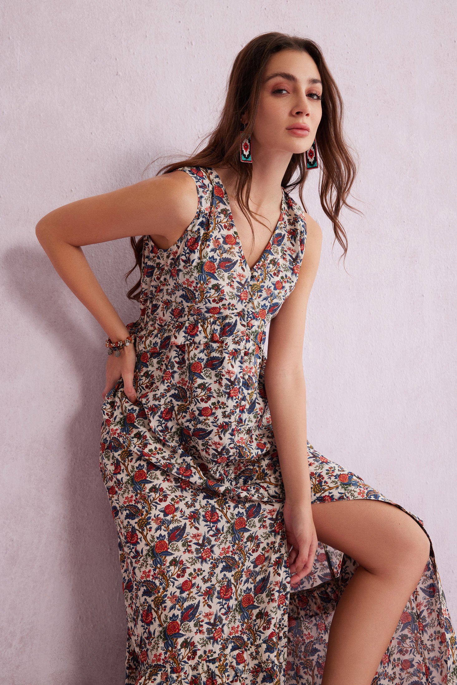 Bohera Charlemagne Paisley Sleeveless Maxi Dress - Myra USA