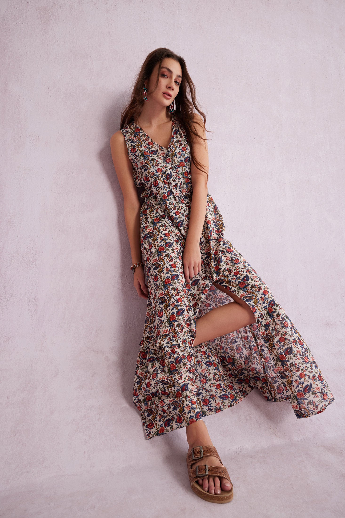 Bohera Charlemagne Paisley Sleeveless Maxi Dress - Myra USA