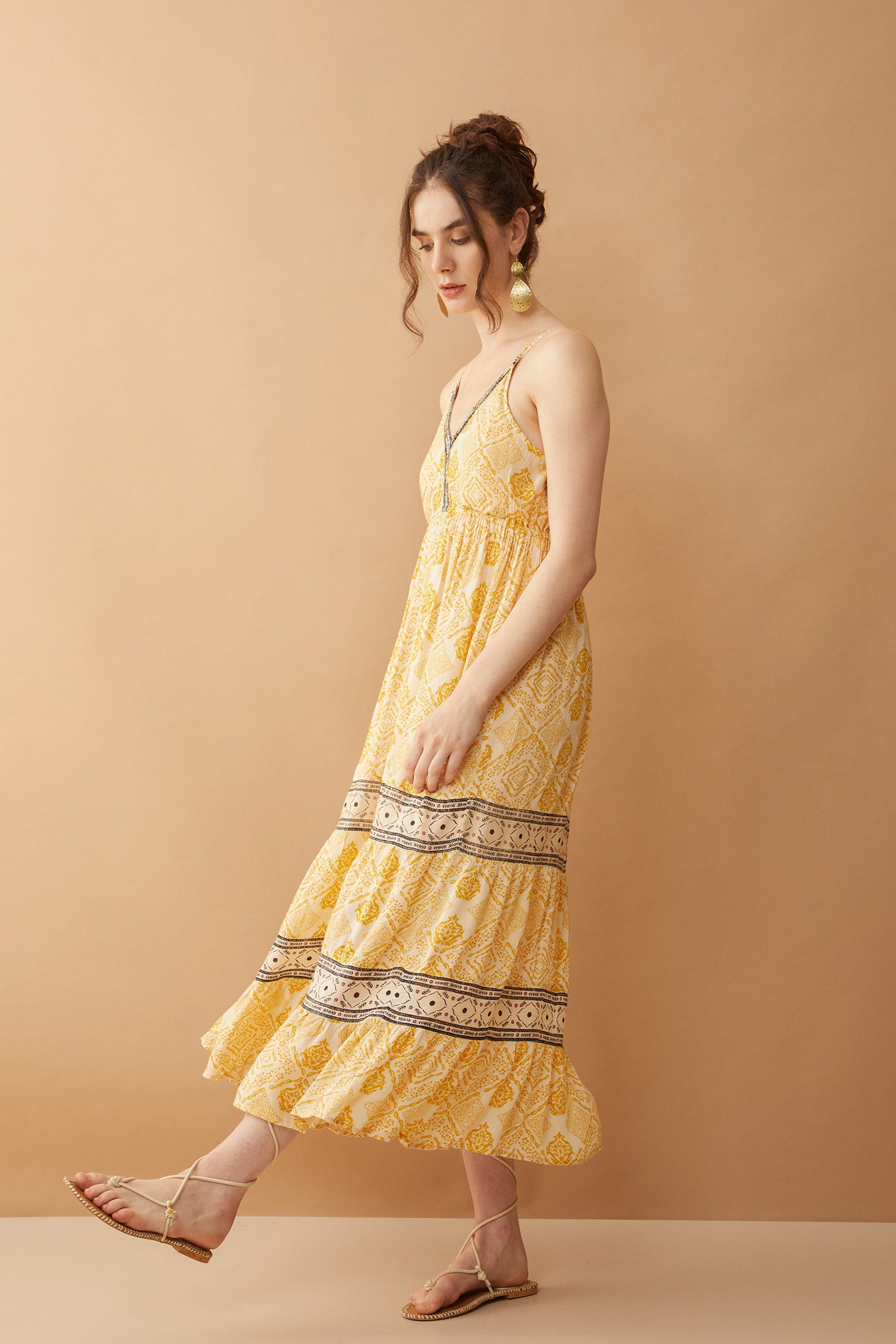 Bohera Louisa Anne V-Neck Long Dress - Myra USA