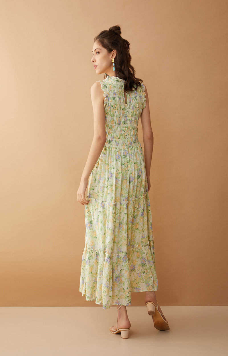 Bohera Ava's Spring Floral Smocking Dress