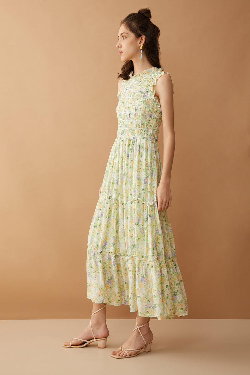 Bohera Ava's Spring Floral Smocking Dress