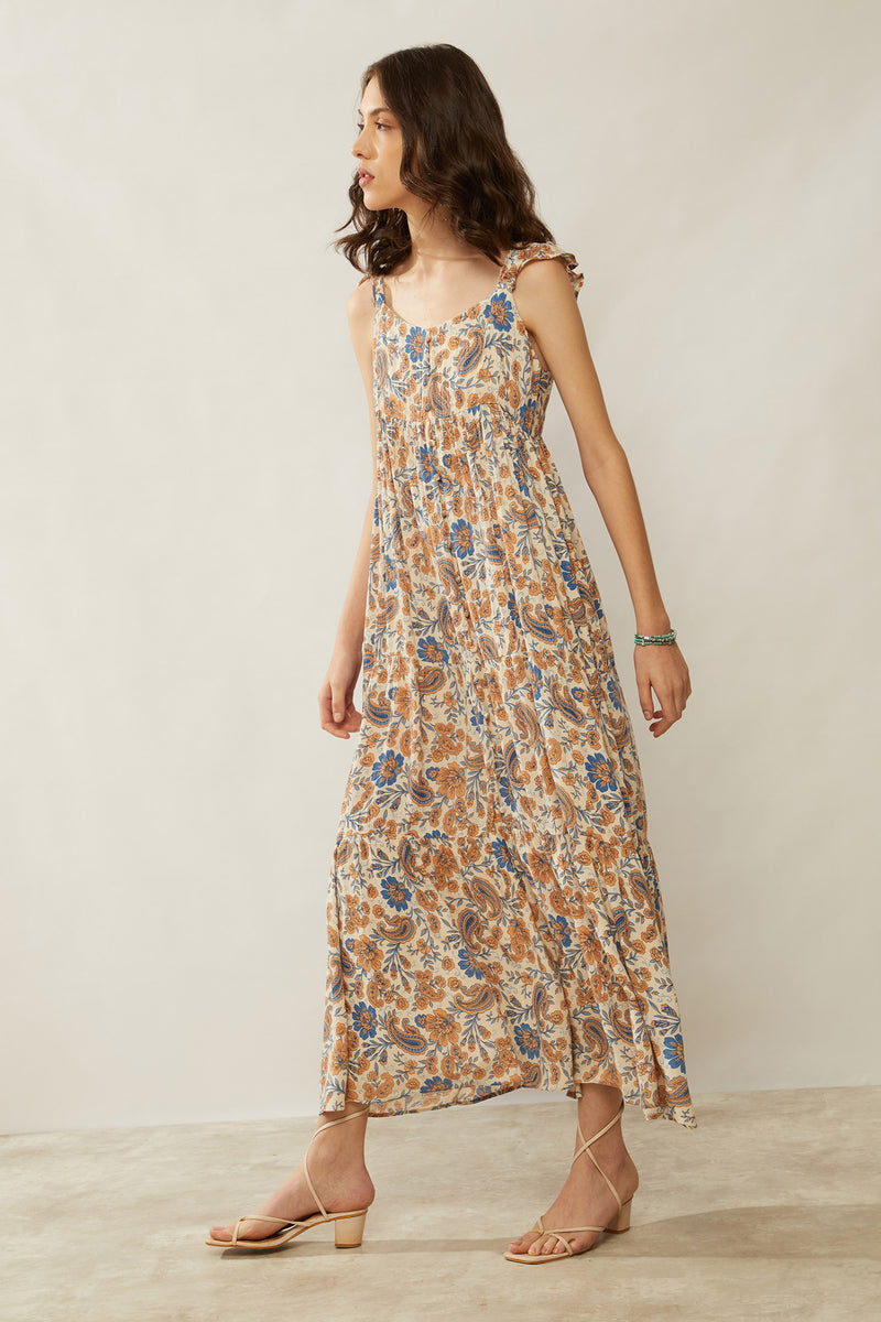 Bohera Chloe Floral Paisley Maxi Dress