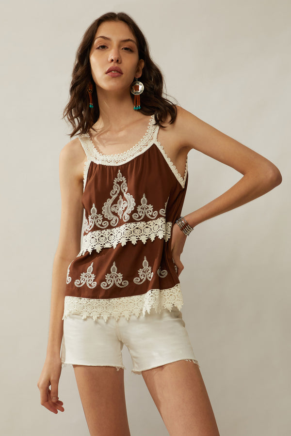 Bohera Anaelle Lace Accent Top - Myra USA