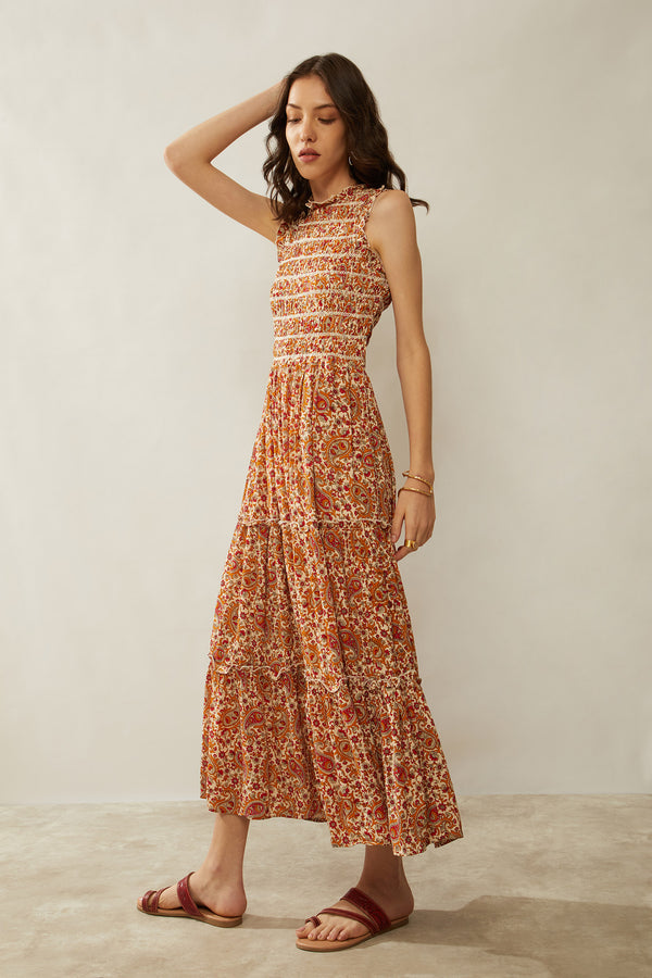 Bohera Nikki Reyn Paisley Ruffle Dress