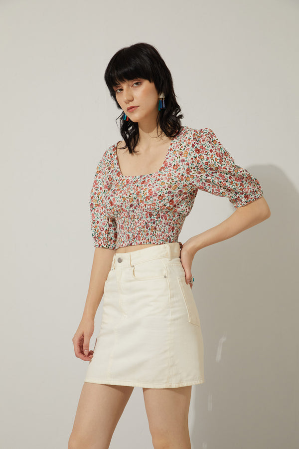 Bohera Juleebee Short Waist Floral Top - Myra USA