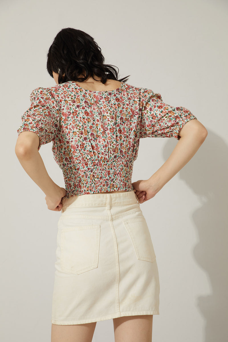 Bohera Juleebee Short Waist Floral Top