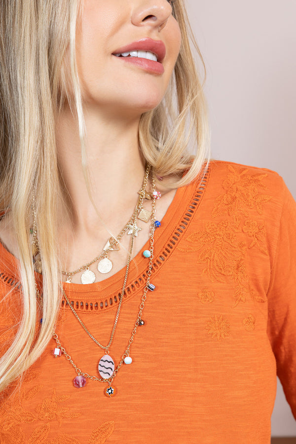 Glorydale Top In Orange - Myra USA