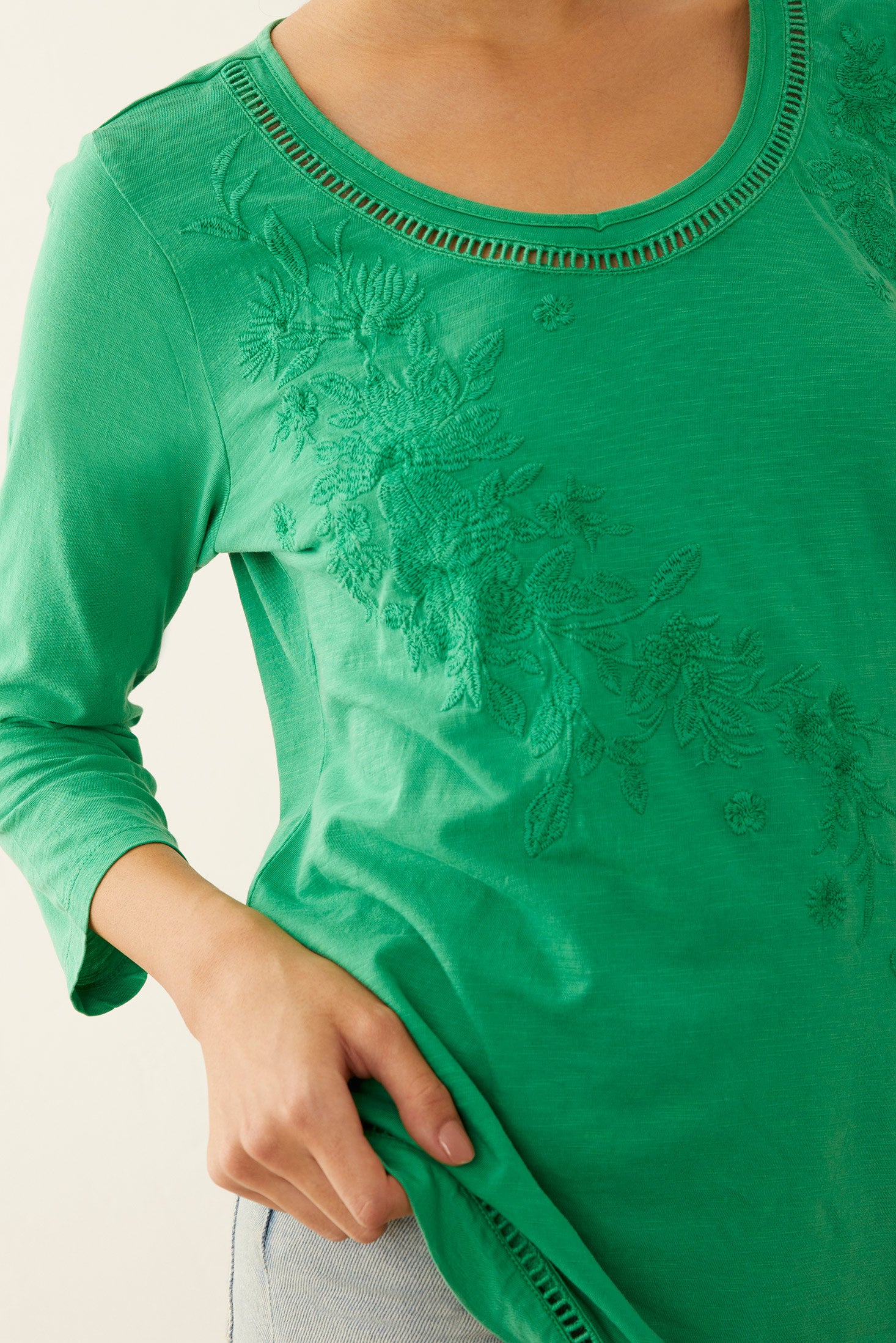 Glorydale Top In Green - Myra USA