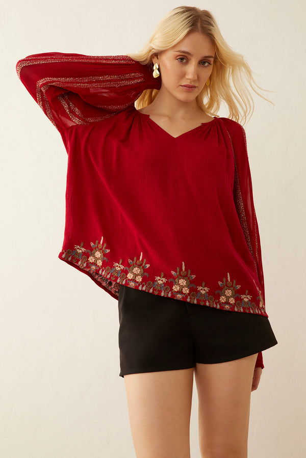 Scarlet Doe Embroidered Top - Myra USA