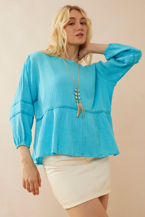 Avery Gathered Waist Top - Myra USA