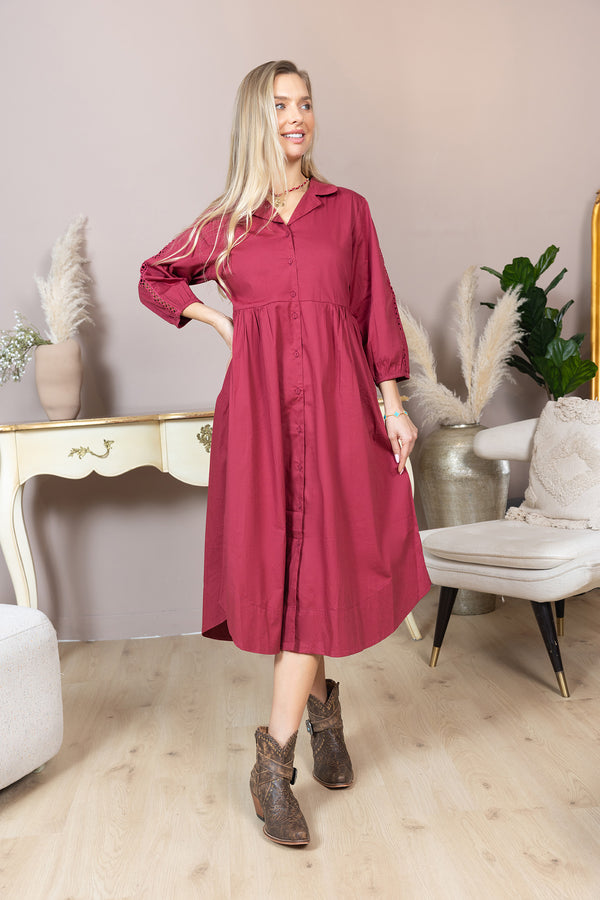 Ninika Drop Waist Dress -(SMALL) - Myra USA