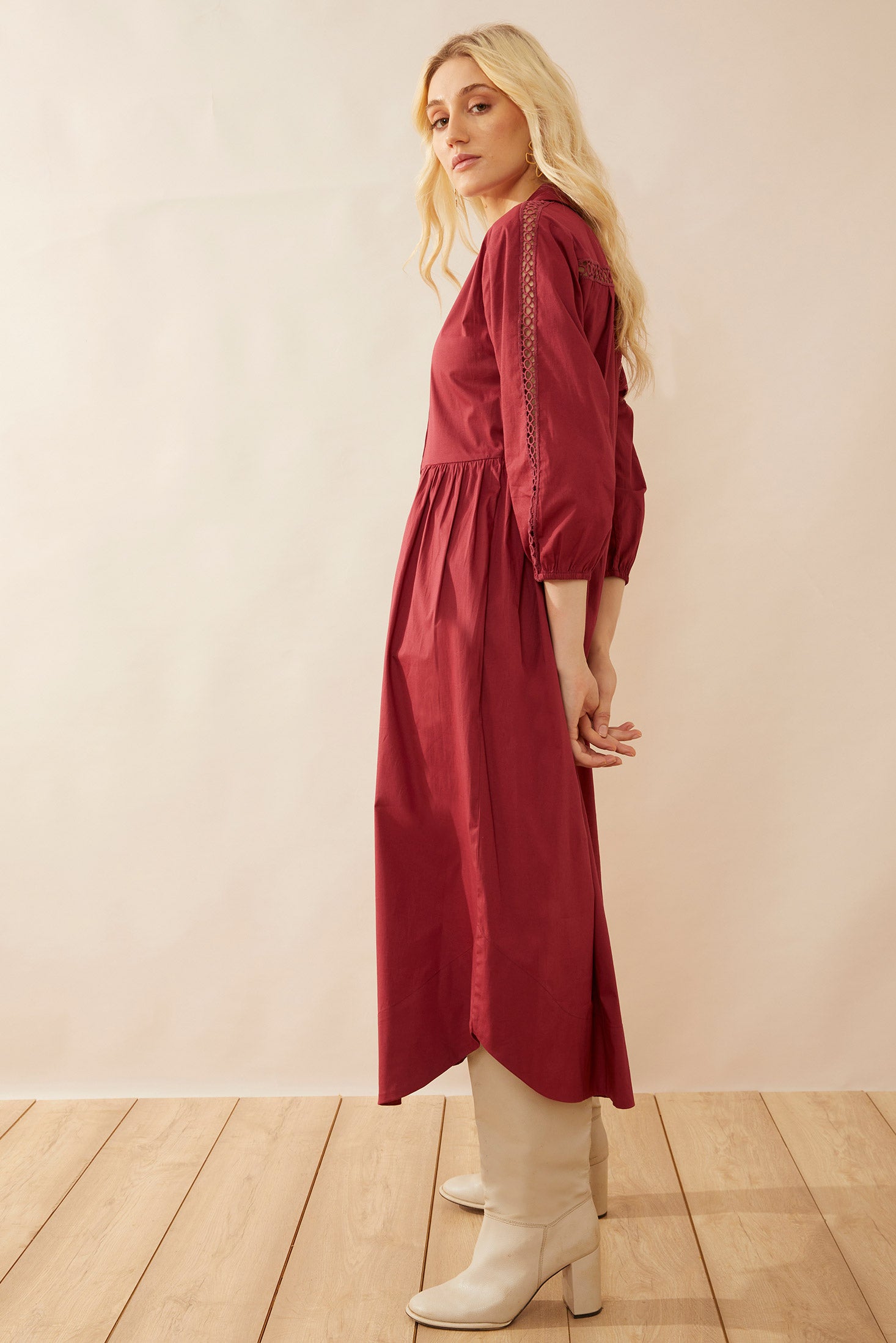 Ninika Drop Waist Dress -(SMALL) - Myra USA