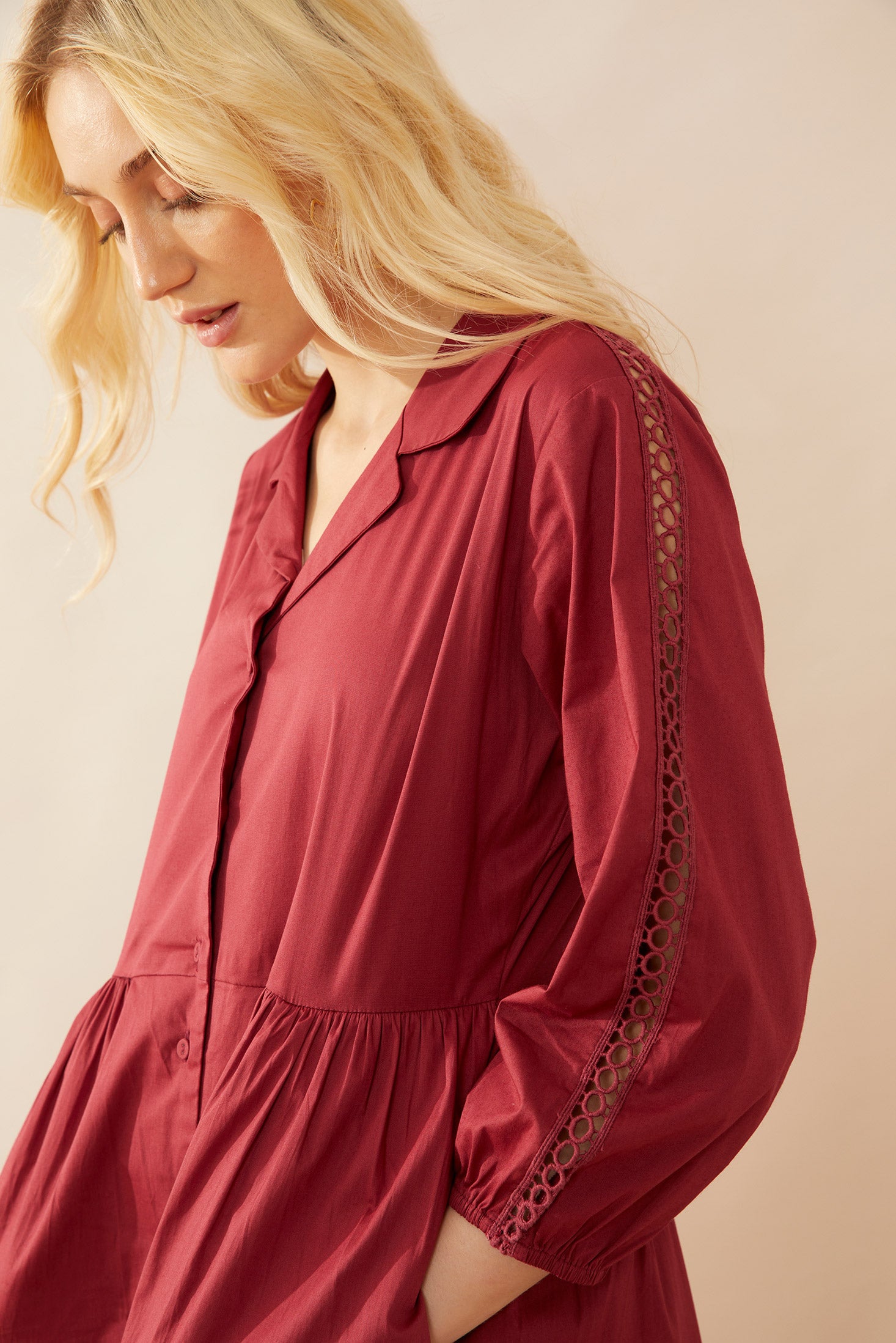 Ninika Drop Waist Dress -(SMALL) - Myra USA